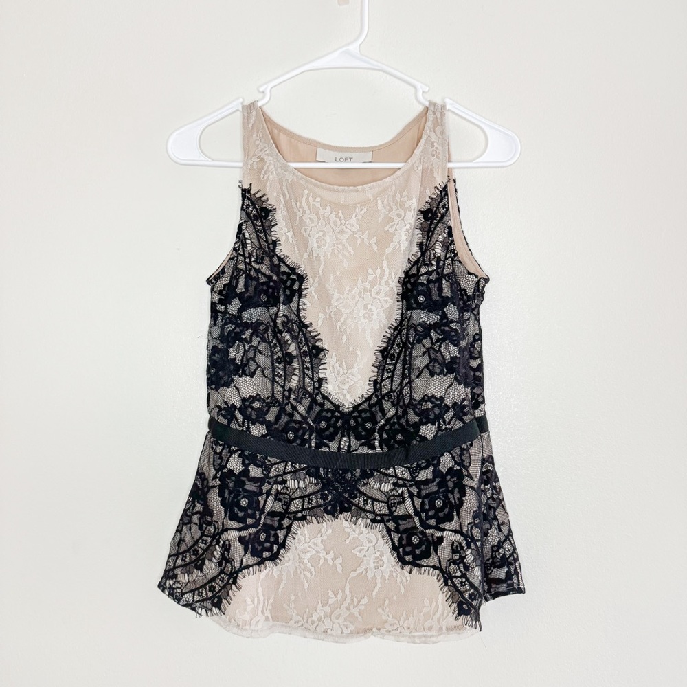 Ann Taylor LOFT Lace Sleeveless Top